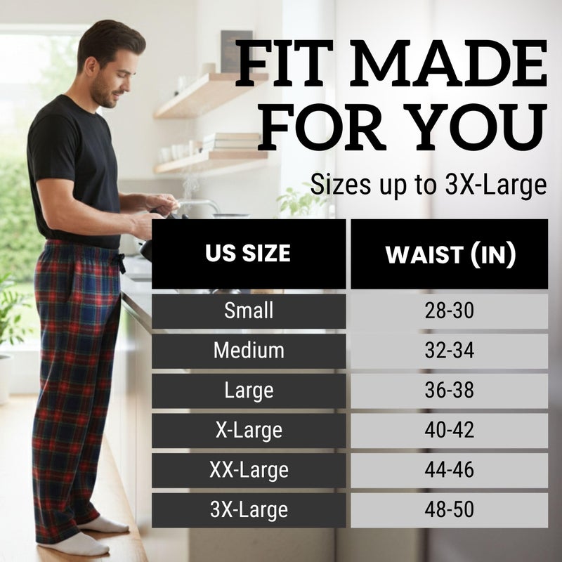 #followme 45902-15-M Polar Fleece Pajama Pants for Men Sleepwear PJs - Image 5